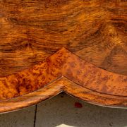 Solid walnut bed with very old walnut burl.