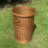 Vintage wicker laundry basket