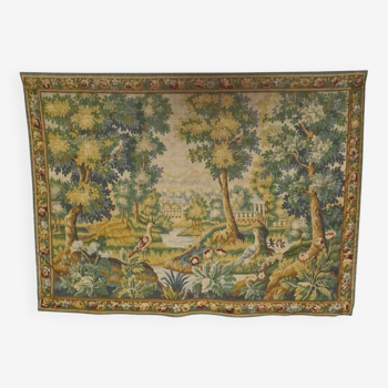 Verdure Chantilly Aubusson tapestry by the Robert Four Manufacture