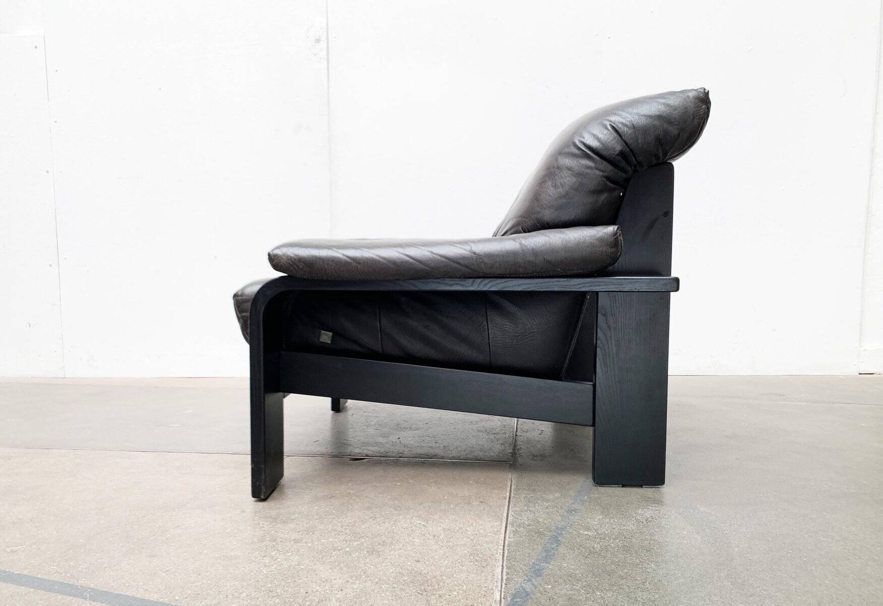 Brutalist German postmodern lounge chairs and sofa by Rolf Benz for Musterring, 1990s, set of 3.