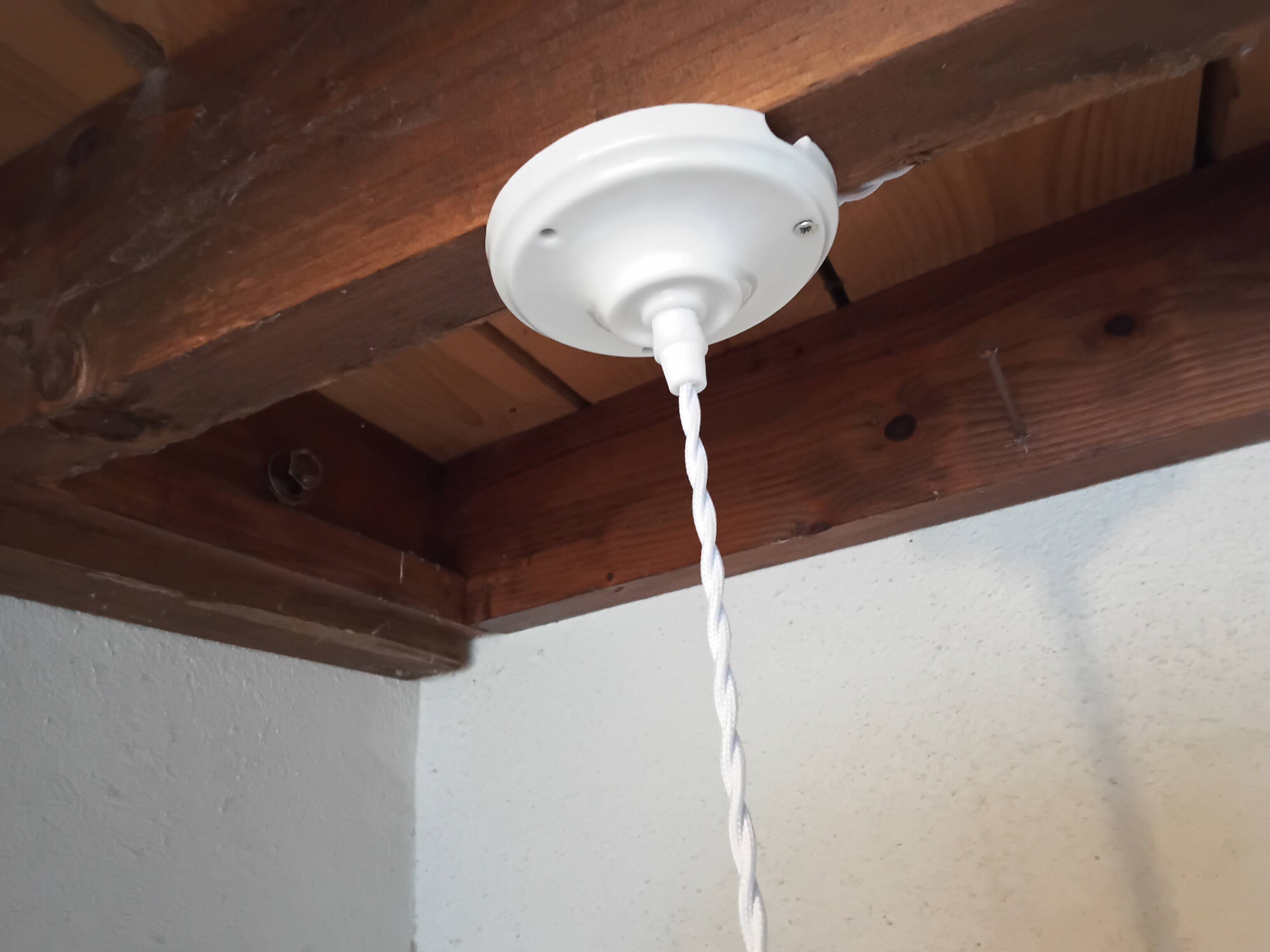 Vintage pink glass pendant light