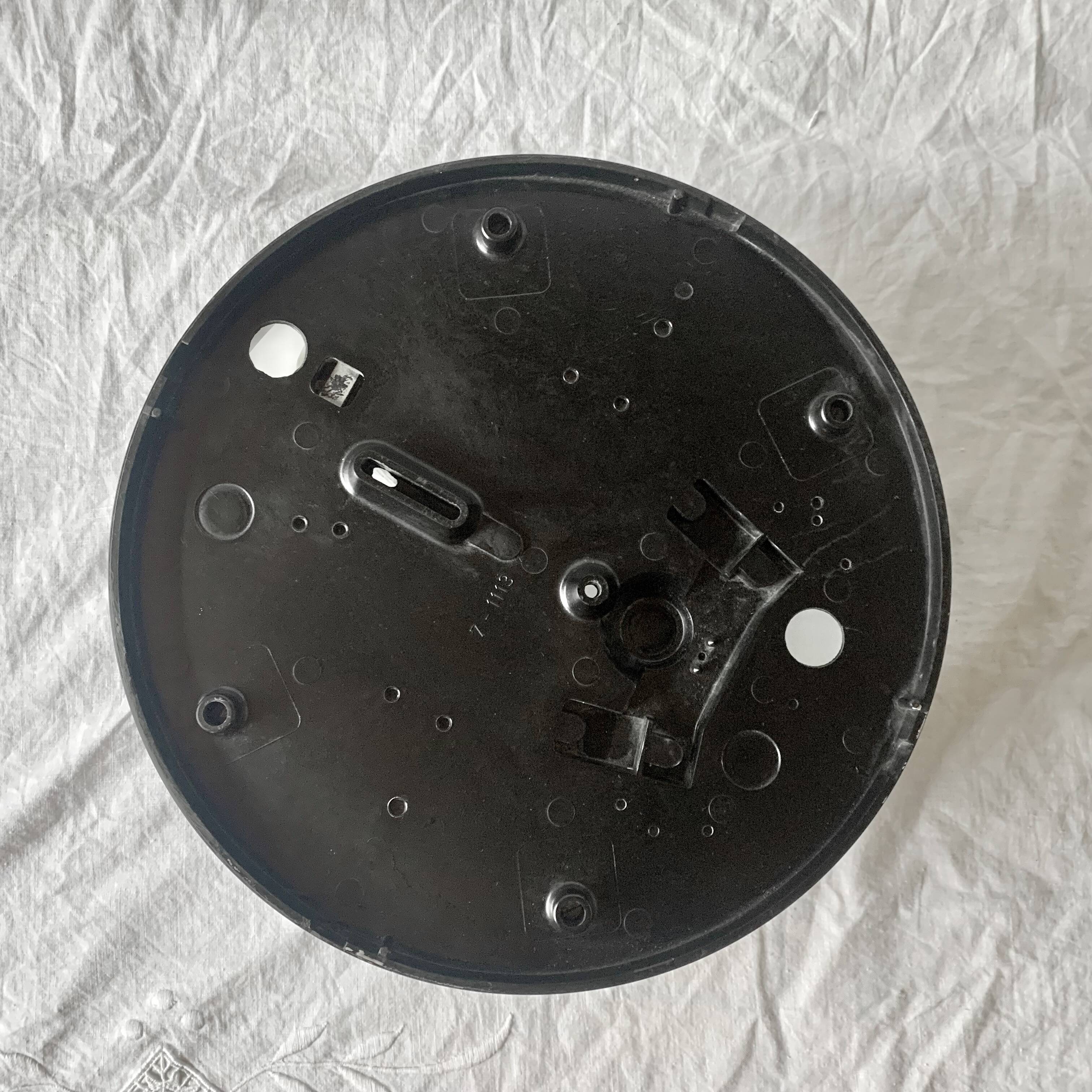 Vintage round ceiling light in white opaline and Bakelite