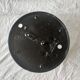 Vintage round ceiling light in white opaline and Bakelite