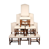 Suite of 6 restored Louis XIII style chairs