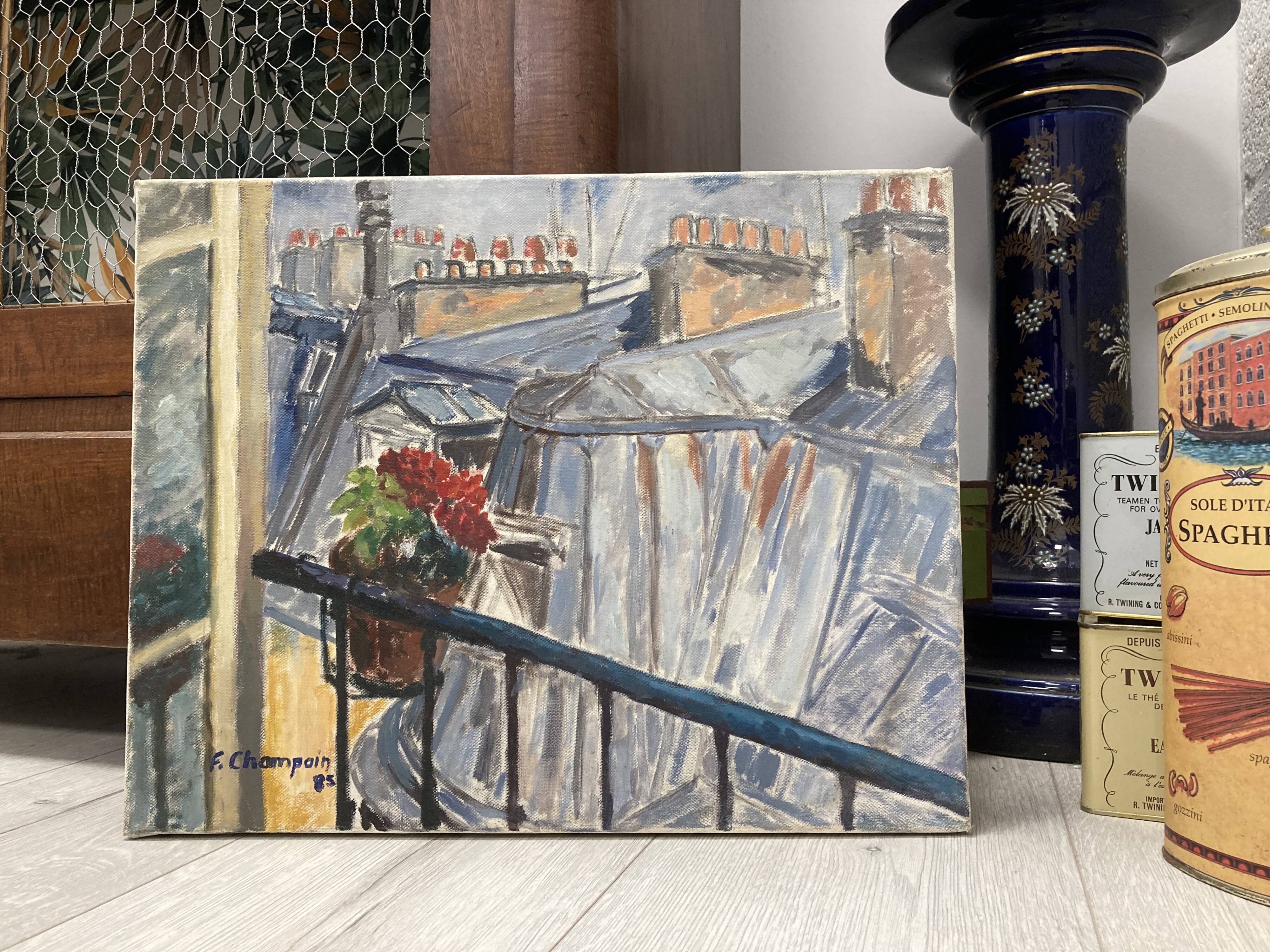 Huile sur toile vintage