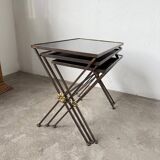 Adnet 1950s nesting tables trio