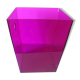 Paper basket in plexi purple eggplant transparent deco office design