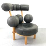 Fauteuil en cuir par Peter Opsvik pour Stokke, Norvège
