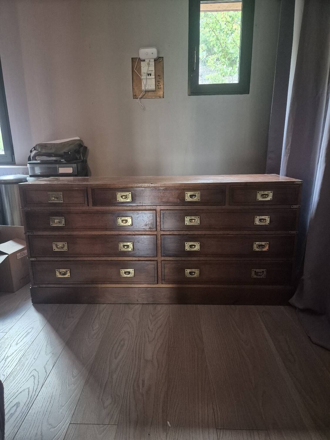 English marine chest of drawers