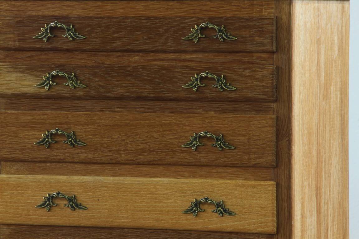 Vintage Danish 1967 Highboy 6 Drawer Dresser in Oak