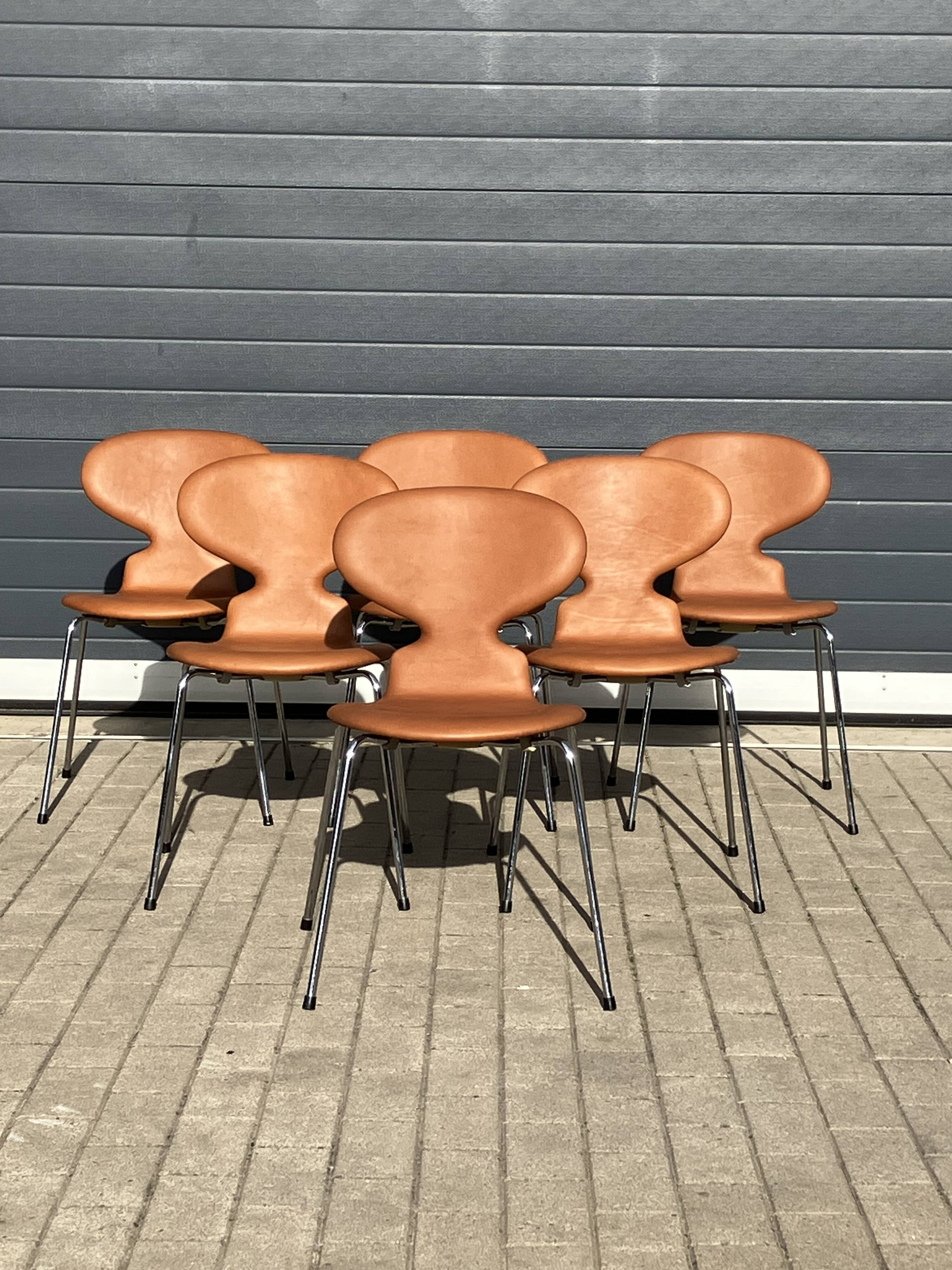 Fritz hansen ant chairs in cognac leather new!!
