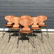Fritz hansen ant chairs in cognac leather new!!