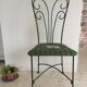 Chaise de jardin vintage en fer forgé