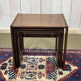 Set of 3 teak nesting tables from the 70s
