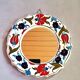Floral ceramic mirror