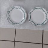 Set of 6 plates porcelain moulin des loups & hamage nord model valdivia used