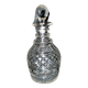 Richly cut crystal decanter and bevelled diamond engraved baccarat or saint-louis? trianon