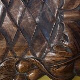 Basket or Pocket Emptying from the 1950s in Carved Wood signed A. Bouchez