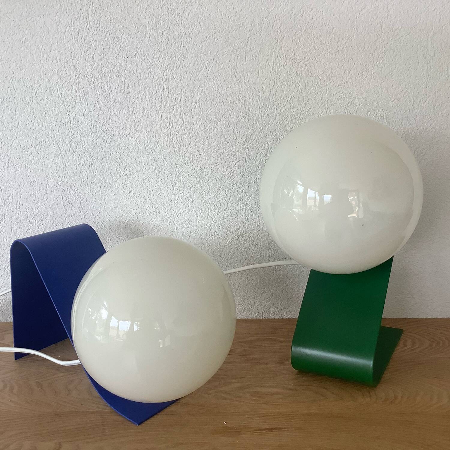 2 minimalist post-modern metal lamps