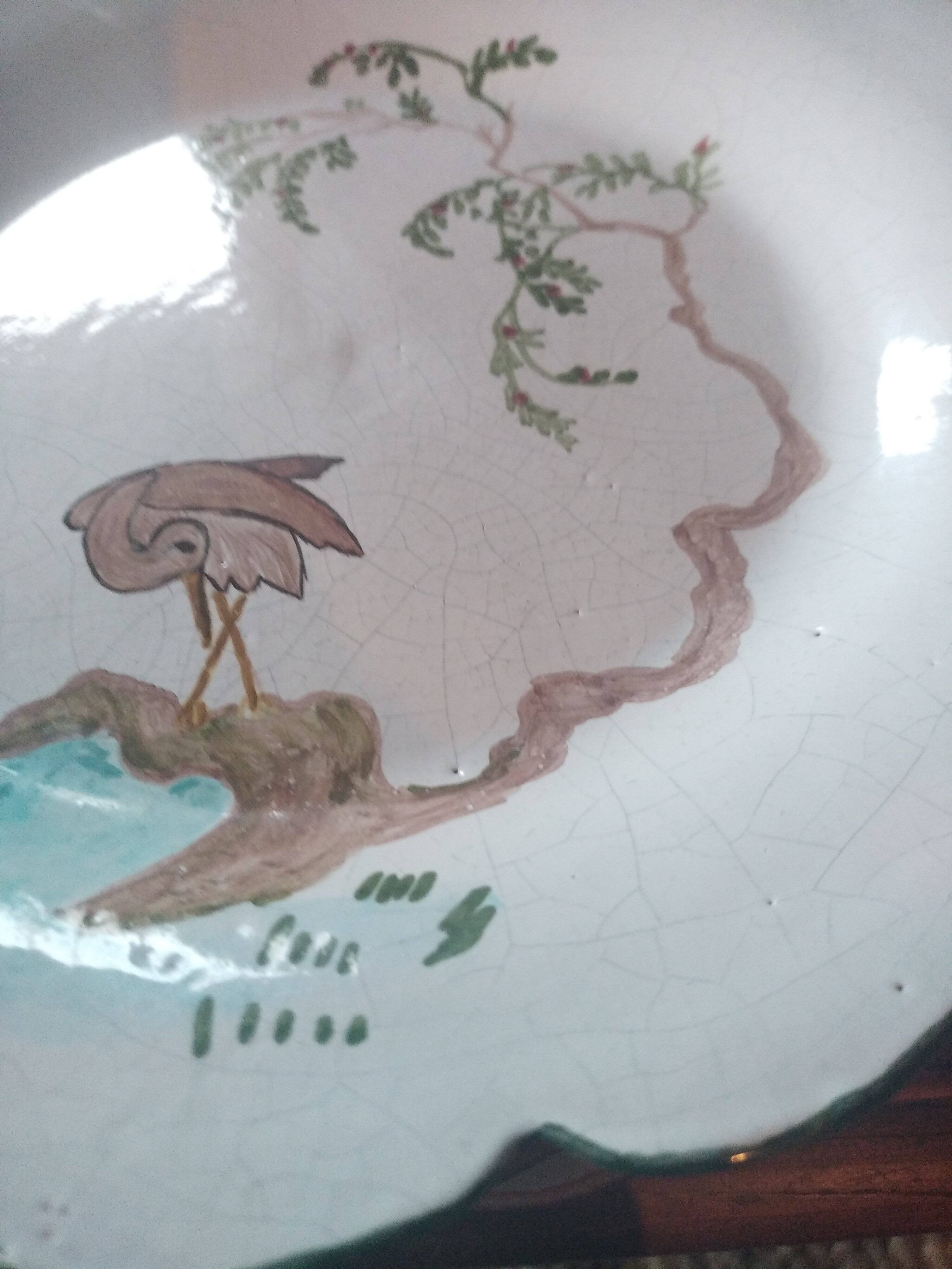 Ceramic plates. 70s/80s Work inspired by the 16th and 17th centuries.