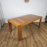 Table extensible en orme massif, Maison Regain, années 60