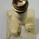 Marble table lamp/animal decor/dog and cat/vintage