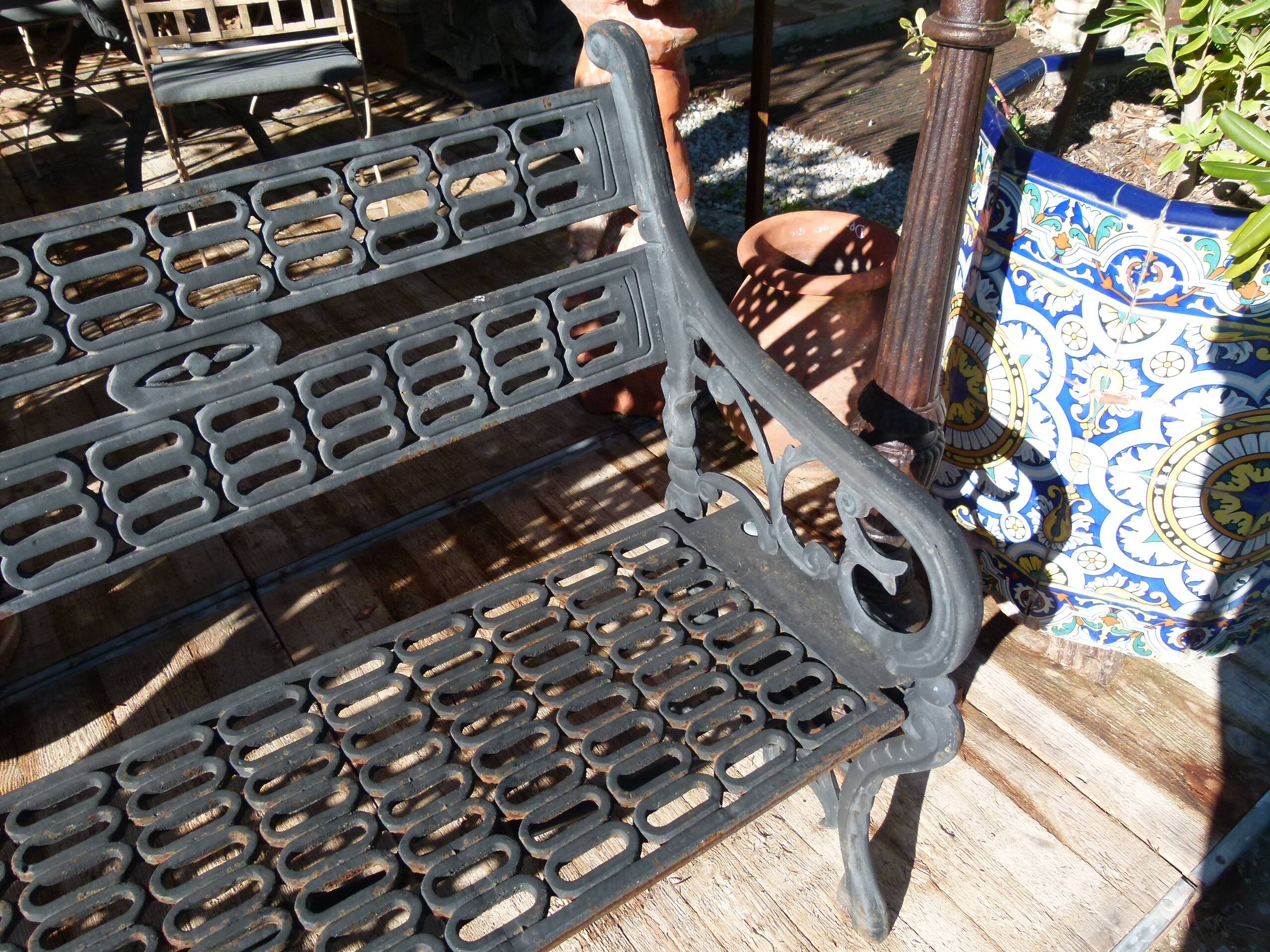 Cast iron bench