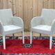 Pair of lloyd loom armchairs by vincent sheppard - work from the 2000s