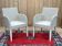 Pair of lloyd loom armchairs by vincent sheppard - work from the 2000s