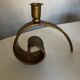 Battered iron candle holder Italian work 1970