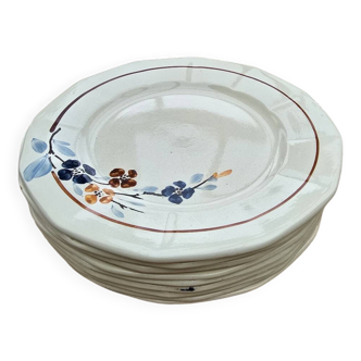 9 Sarreguemines plates model 5041