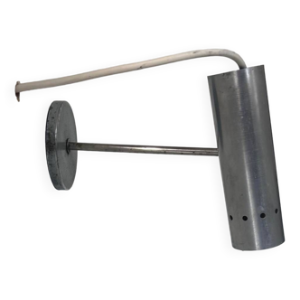 Adjustable wall light, brushed aluminum, France 1960