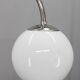 1930s Czechoslovak Art Deco chrome floor lamp with milk glass globe and table