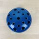 Round vase for flower arrangement, ceramic, blue