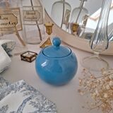 Ceramic pot / Sugar bowl / Blue sweet jar