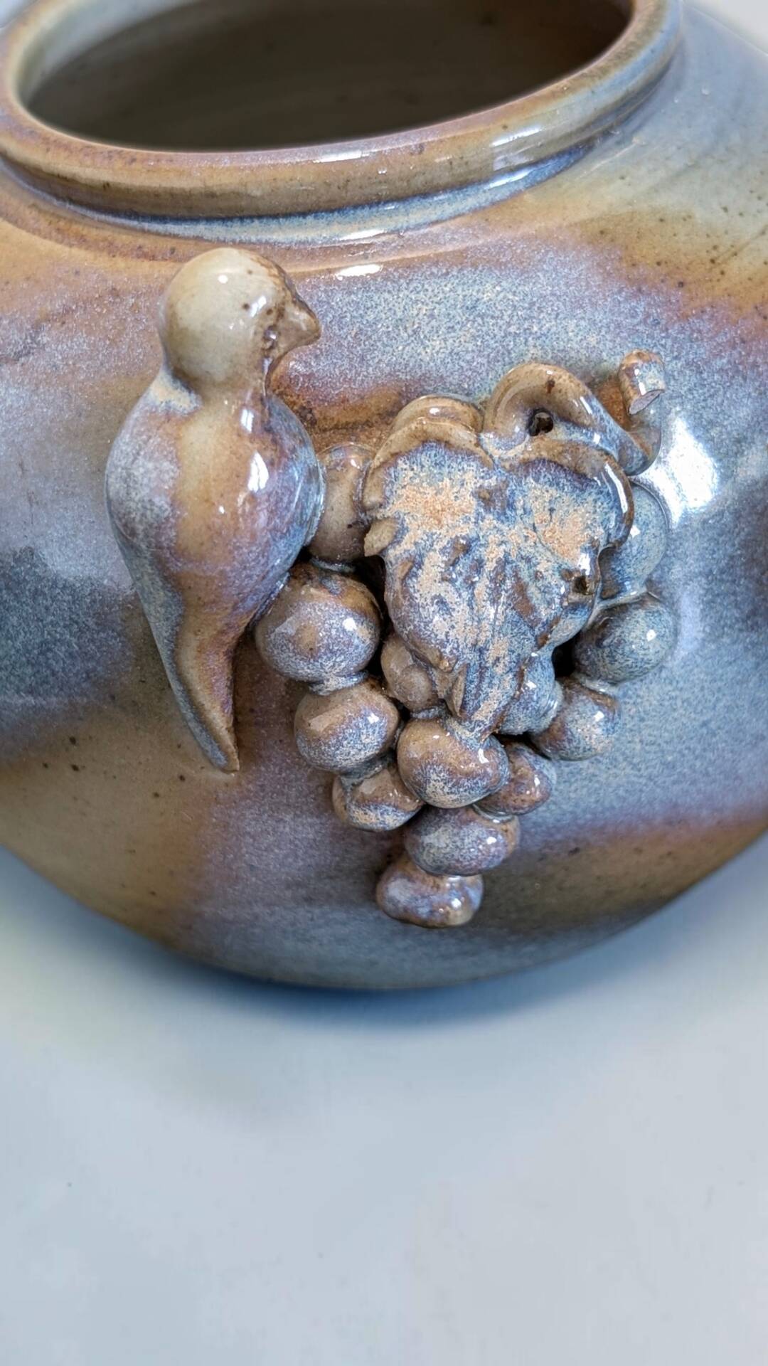 Stoneware vase signed JM – Jean-Marie Delahaye