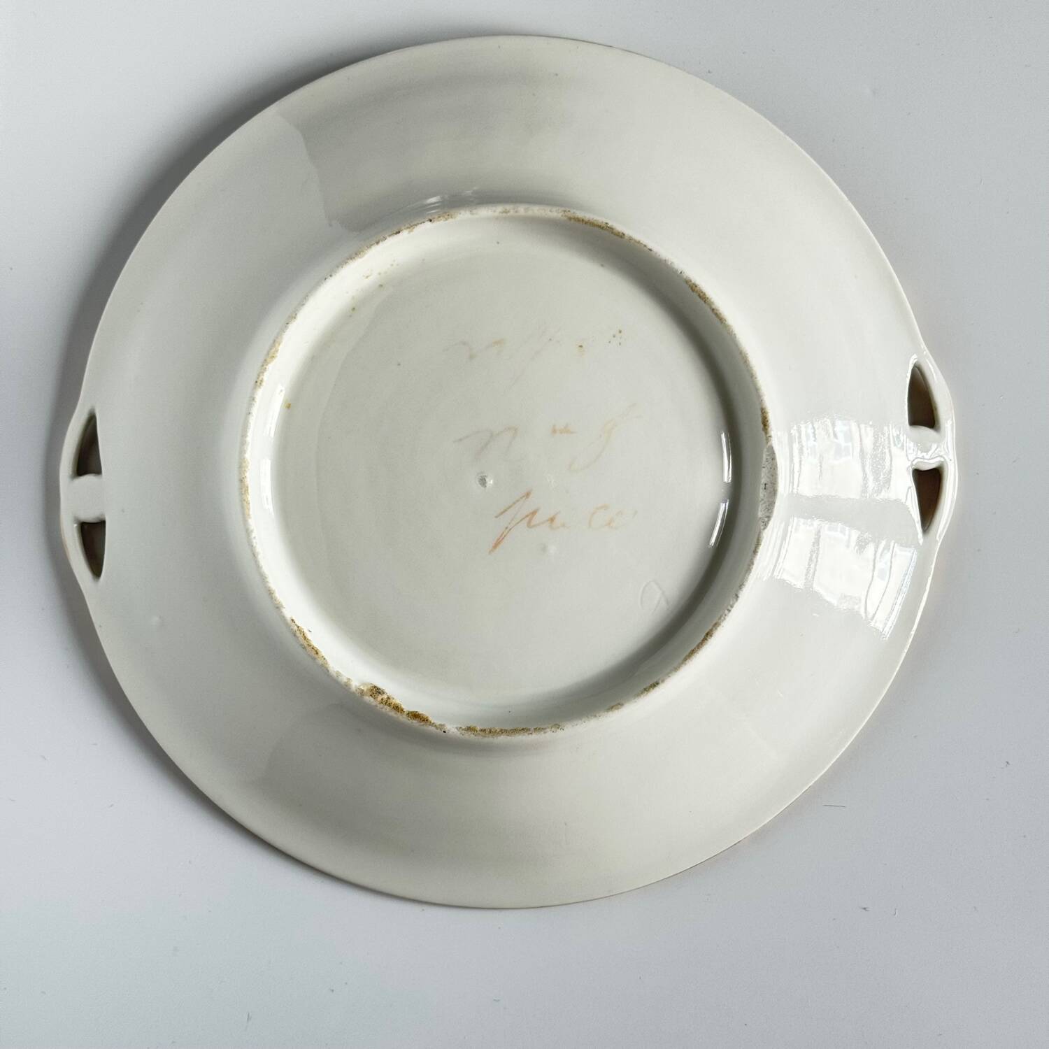 Hand-painted porcelain cake plate | Old Paris