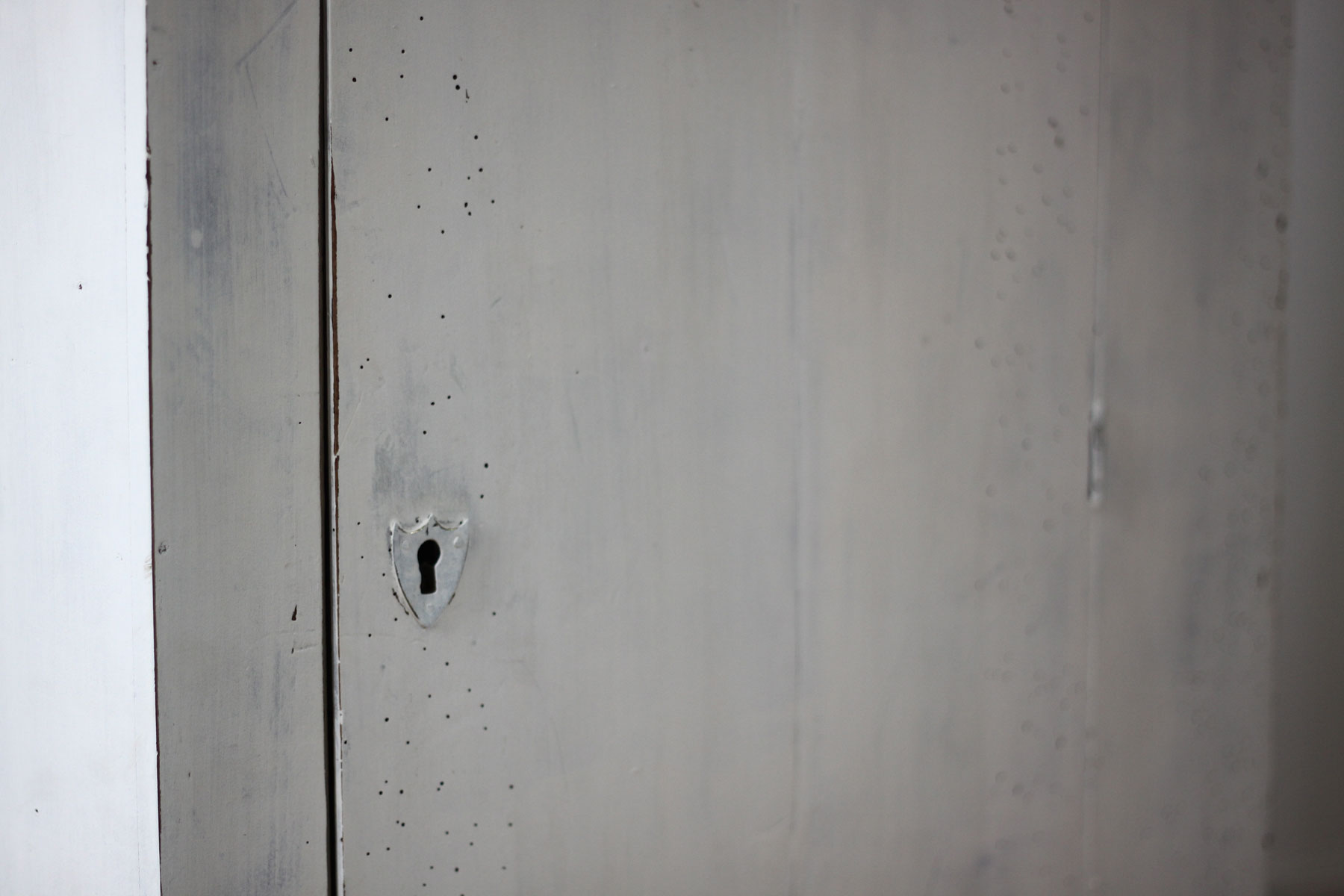 Patinated wooden cabinet