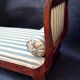 Walnut recamier bench Napoleon III daybed mid-nineteenth century