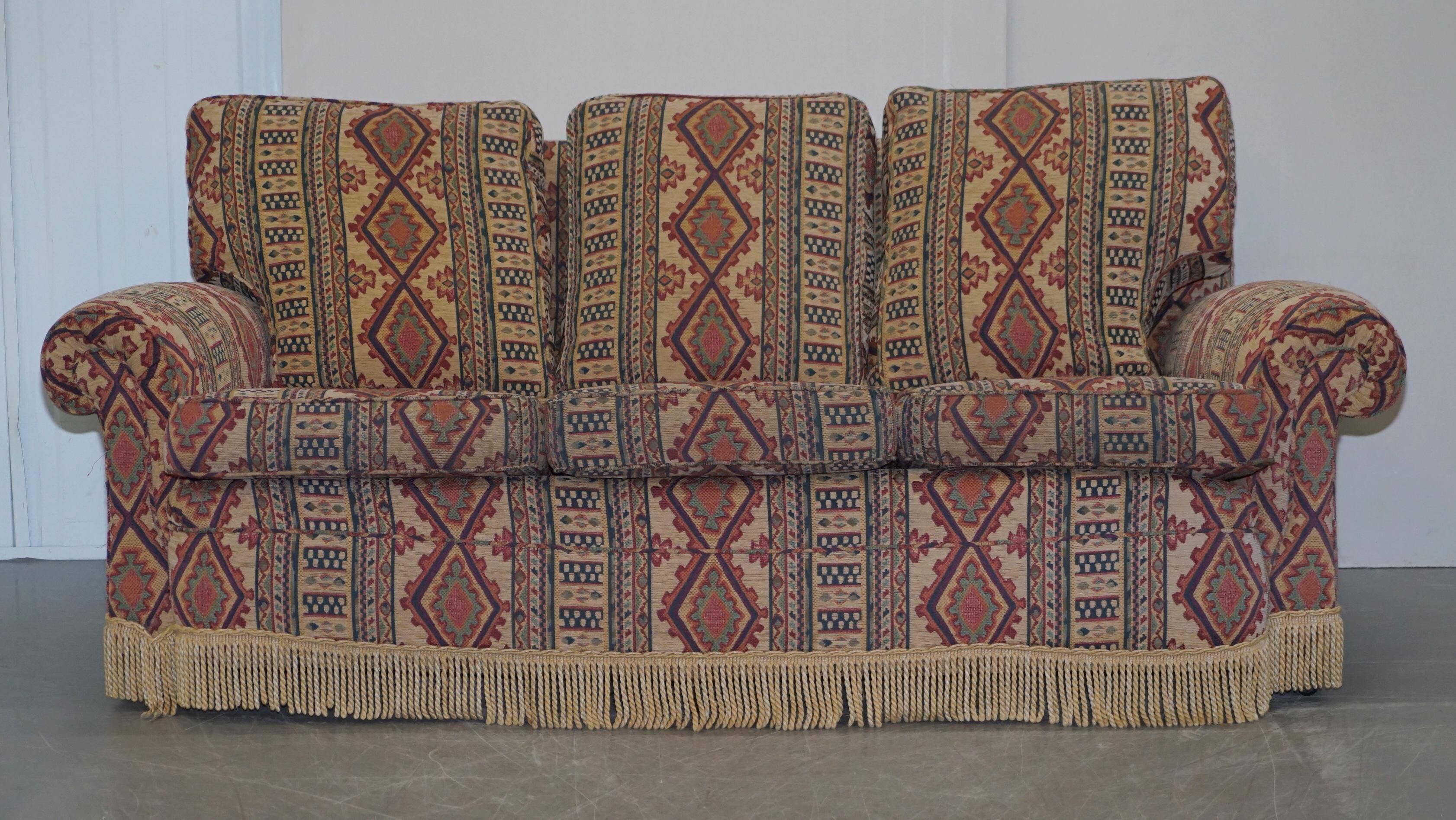 Art Deco style upholstered Kilim sofa