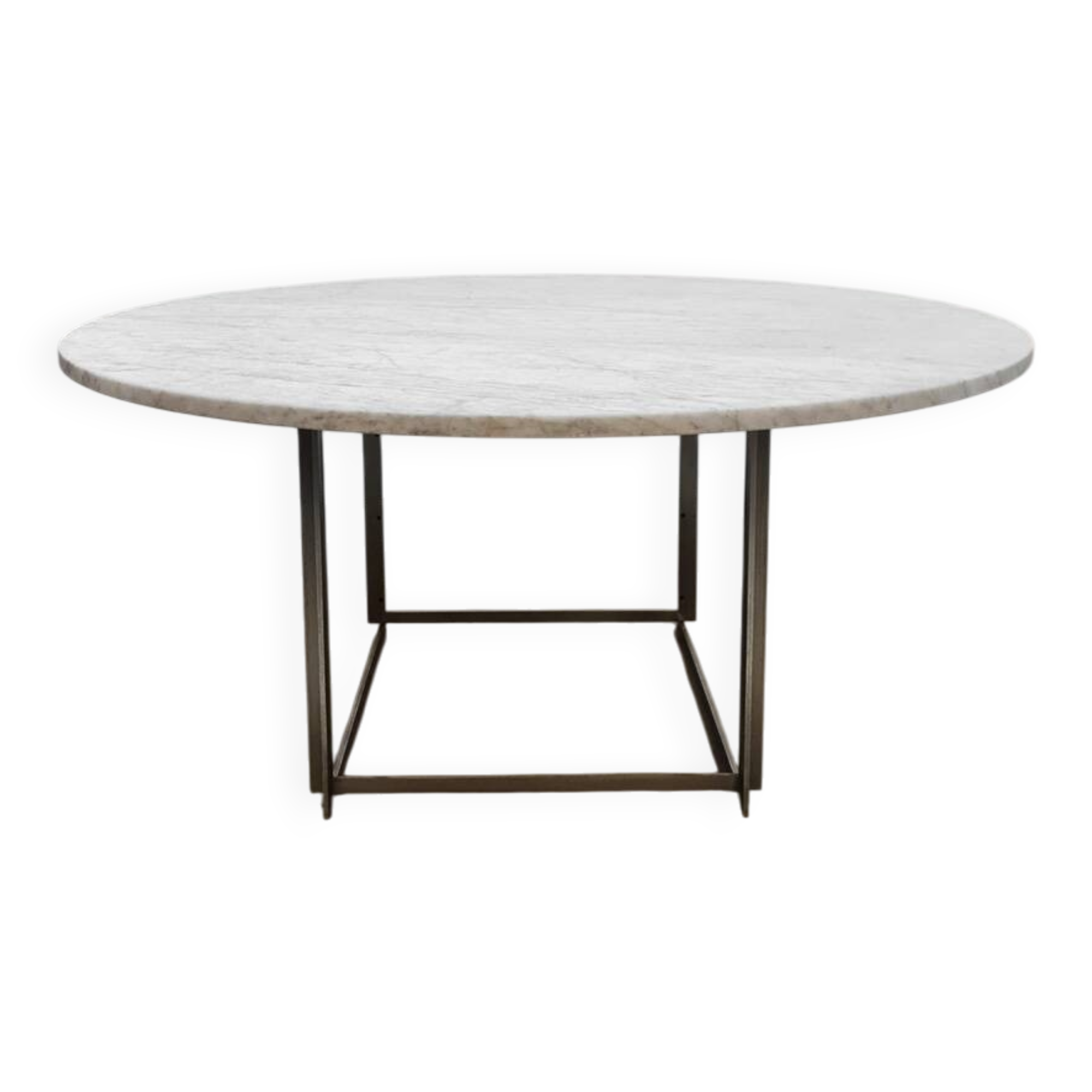 Vintage marble low dining table PK54 Poul Kjaerholm for Fritz Hansen 1990