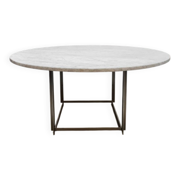 Vintage marble low dining table PK54 Poul Kjaerholm for Fritz Hansen 1990