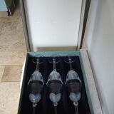 Crystal wine glasses in their boxes - JG Durand, collection florence « satine » 18 cl