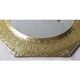 Hexagonal brass mirror 28x28cm