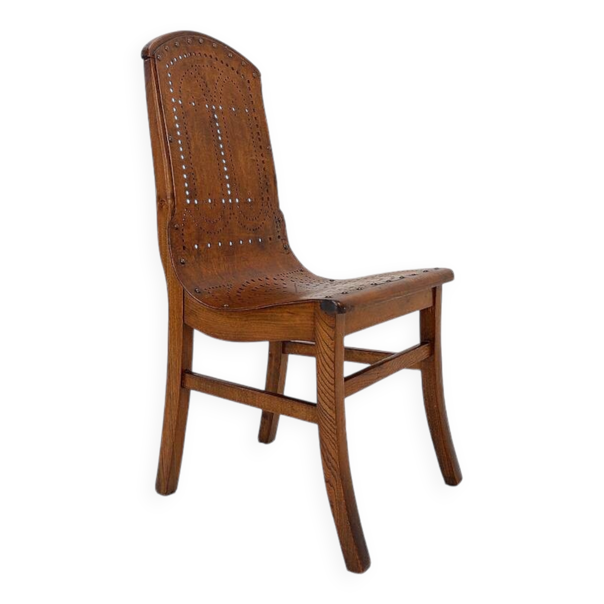 Church Chairs with perforated plywood, 1920s