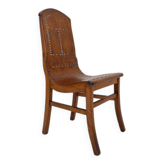 Church Chairs with perforated plywood, 1920s