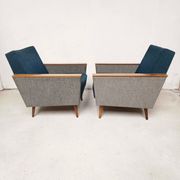 Paire de fauteuils bicolores, 1960