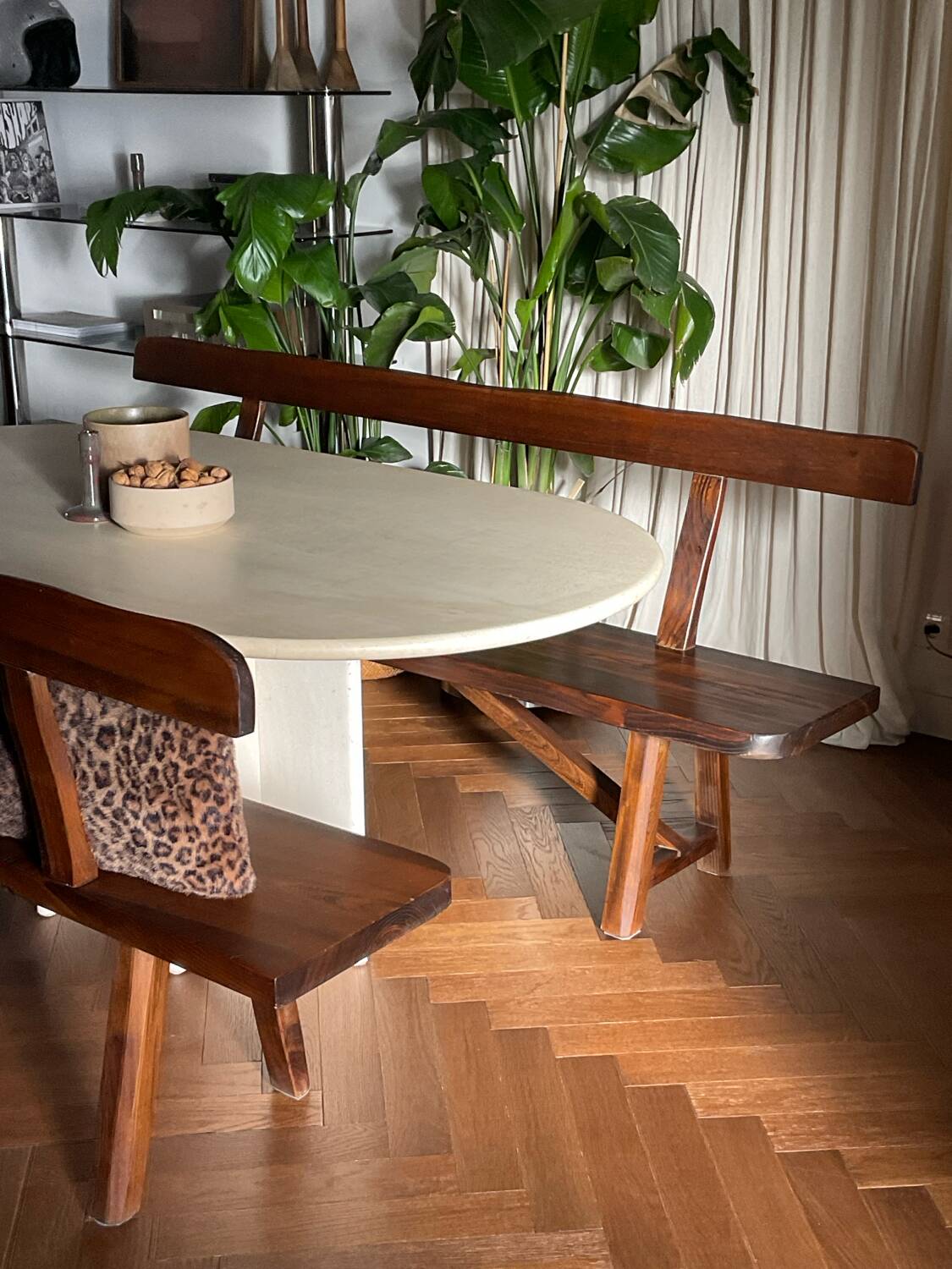 Sculptural bench by Olavi Hänninen for Aranjou – France, 1950s