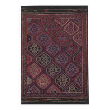 Vintage Turkish kilim, handwoven, 175x251 cm.