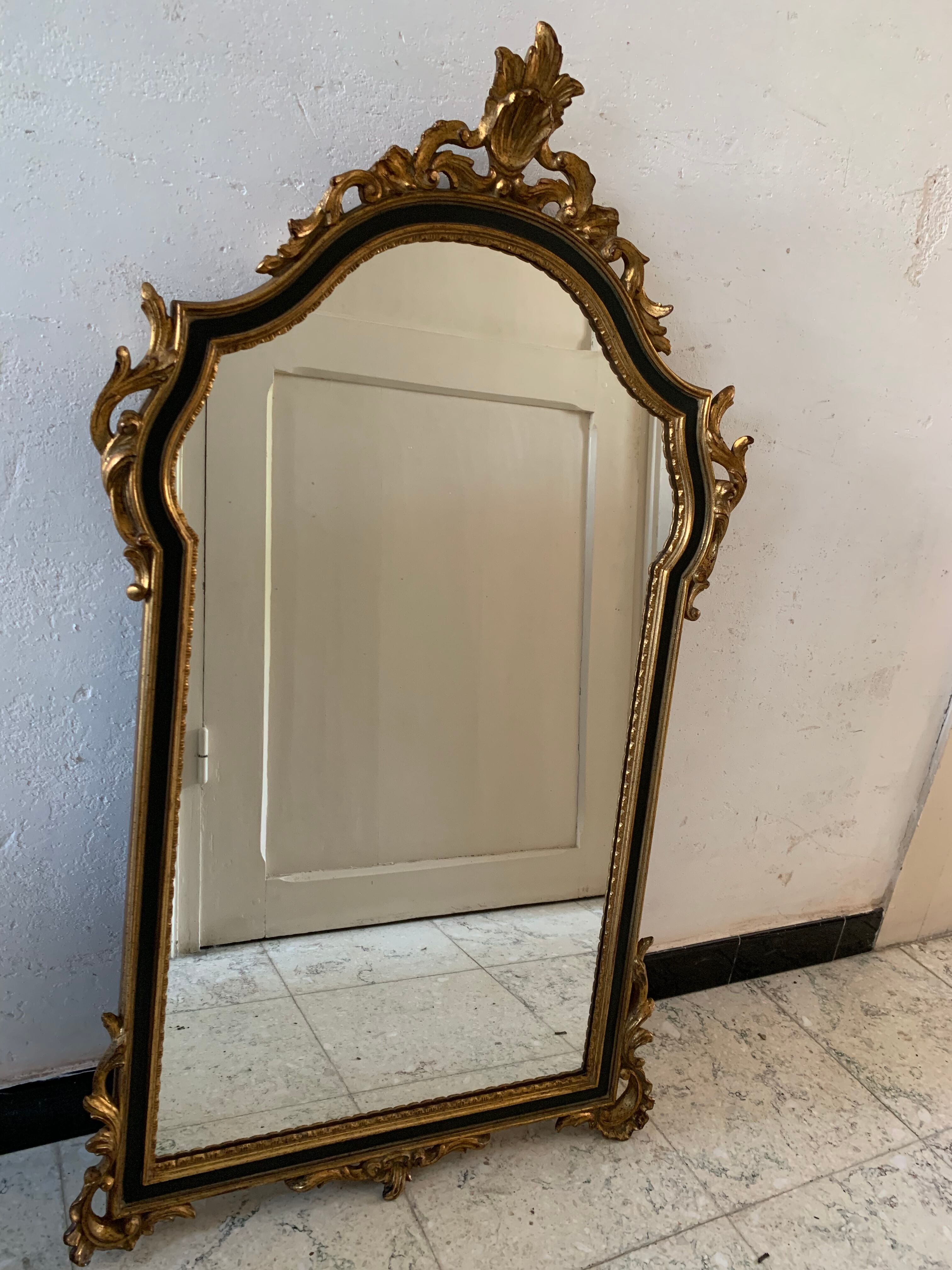 Vintage mirror in wood